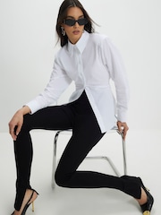 River Island Long Sleeve Shoulder Pad Cinched Shirt - Image 4 of 4