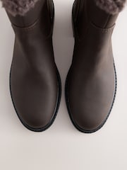 Mink Brown Standard fit Forever Comfort® Side Zip Round Toe Ankle Boots - Image 5 of 5