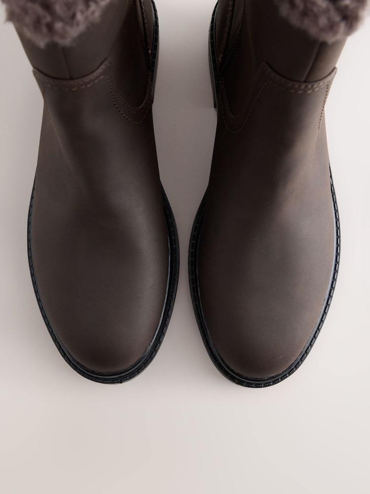 Mink Brown Standard fit Forever Comfort® Side Zip Round Toe Ankle Boots - Image 5 of 5 Mink Brown Standard fit Forever Comfort® Side Zip Round Toe Ankle Boots - Image 5 of 5
