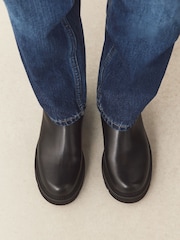 Қара - Forever Comfort® Ribbed Leather Ankle Boots - 9суретінің 4 суреті
