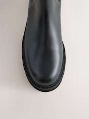 Қара - Forever Comfort® Ribbed Leather Ankle Boots - 9суретінің 7 суреті