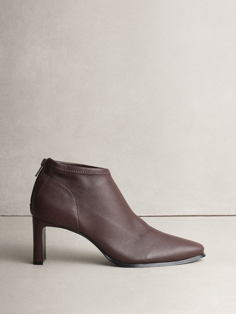 Burgundy Red N.Premium Leather Chisel Toe Shoe Boots - Image 1 of 6