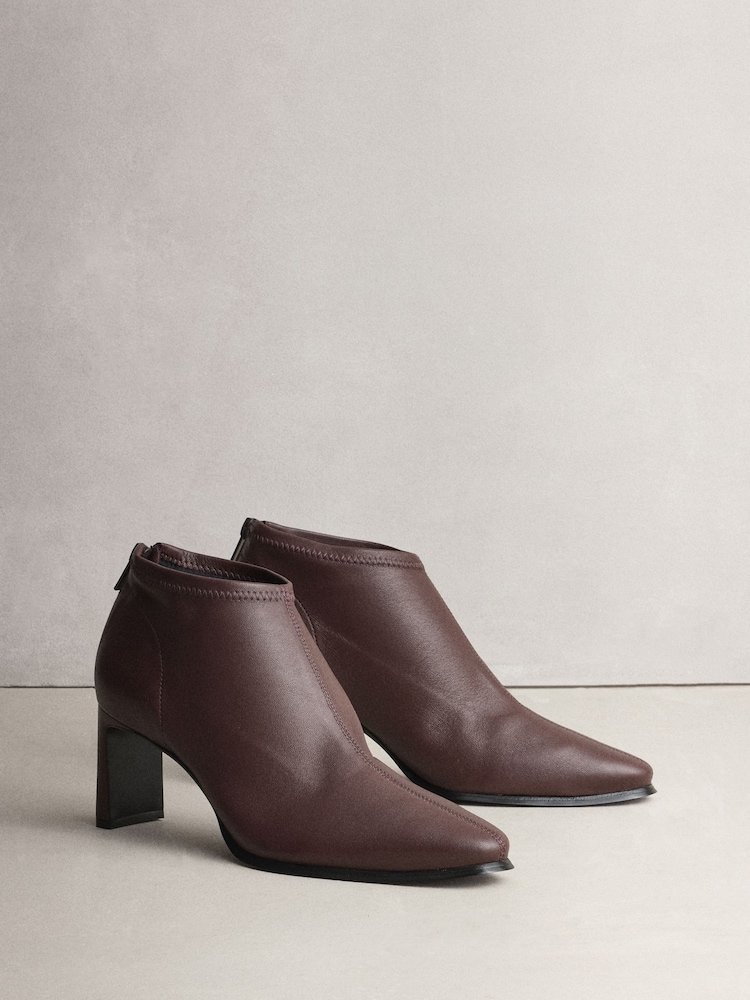 Burgundy Red N.Premium Leather Chisel Toe Shoe Boots - Image 2 of 6