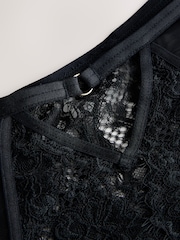 Black Crotchless High Waist Lace Knickers - Image 4 of 4