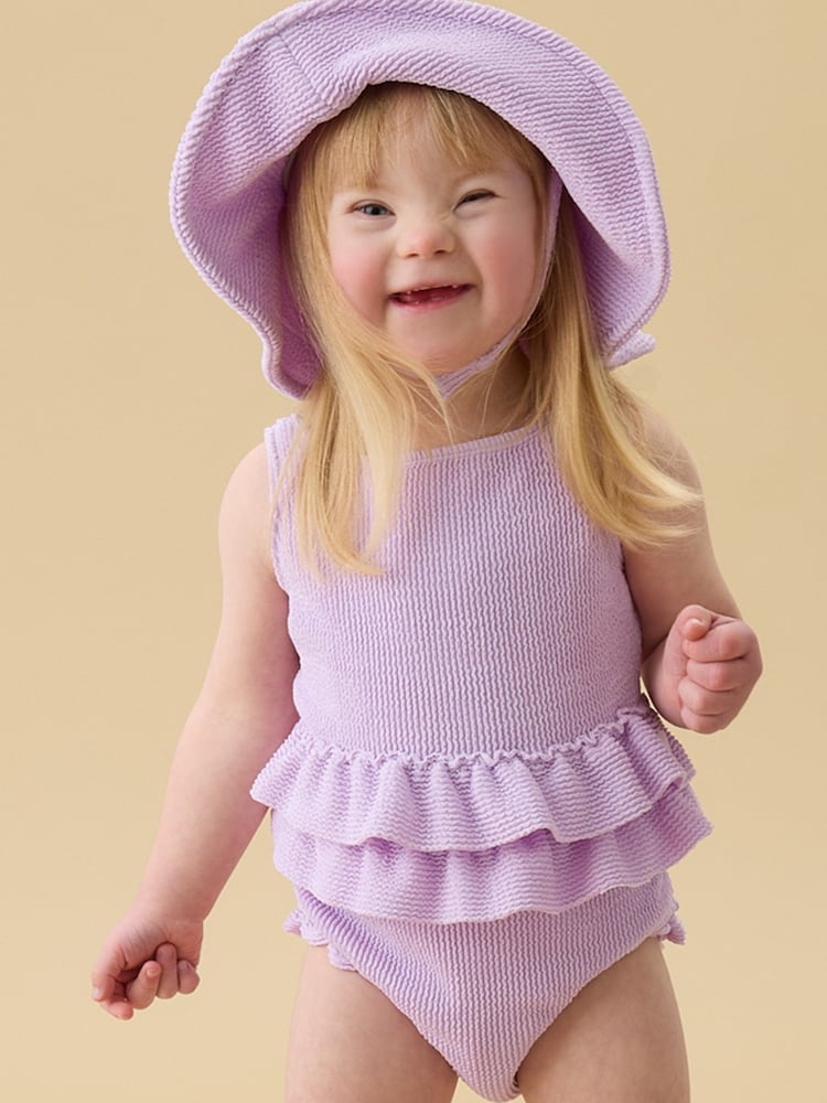 MORI Purple Frill Purple Swimsuit - Image 1 of 5