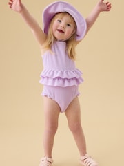 MORI Purple Frill Purple Swimsuit - Image 2 of 5