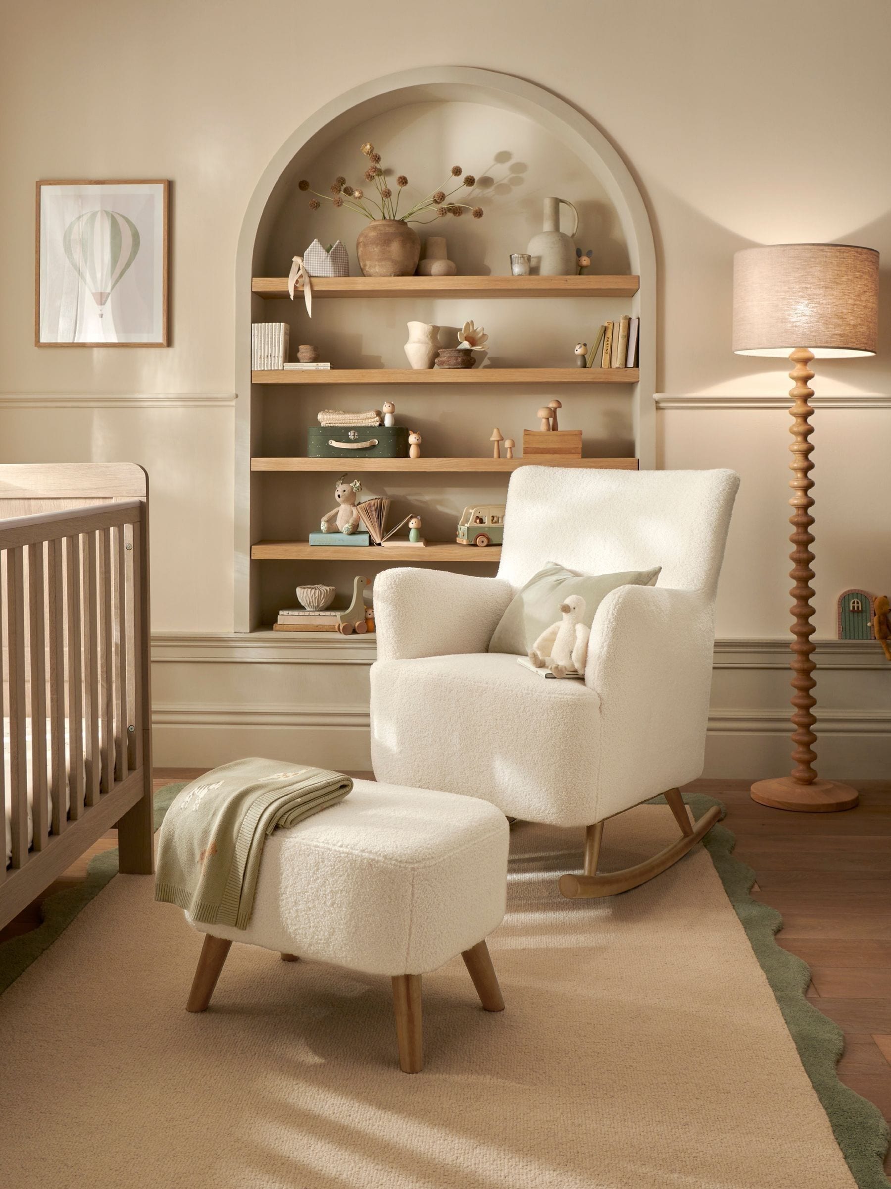 Mamas & Papas Unisex Infant Offwhite Elwood Nursing Chair & Stool