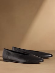 Russell & Bromley Black Norbury Ballet Flats - Image 1 of 7