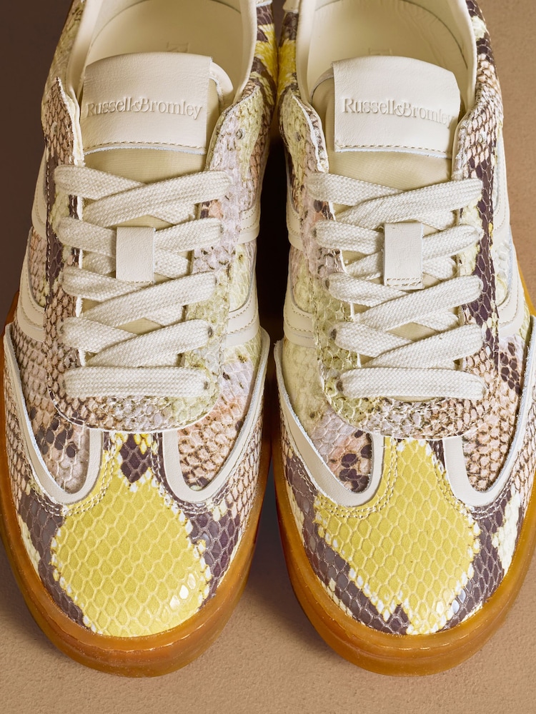 Russell & Bromley Snake Print Northflete Laceup Shoes - Image 7 of 7