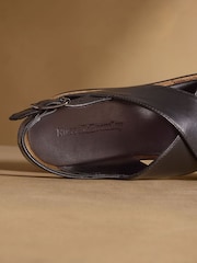 Russell & Bromley Black Brooke Wedge Sandals - Image 5 of 7