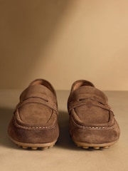 Russell & Bromley Brown Suede Stapeley Loafers - Image 3 of 7