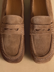 Russell & Bromley Brown Suede Stapeley Loafers - Image 4 of 7