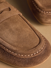 Russell & Bromley Brown Suede Stapeley Loafers - Image 6 of 7