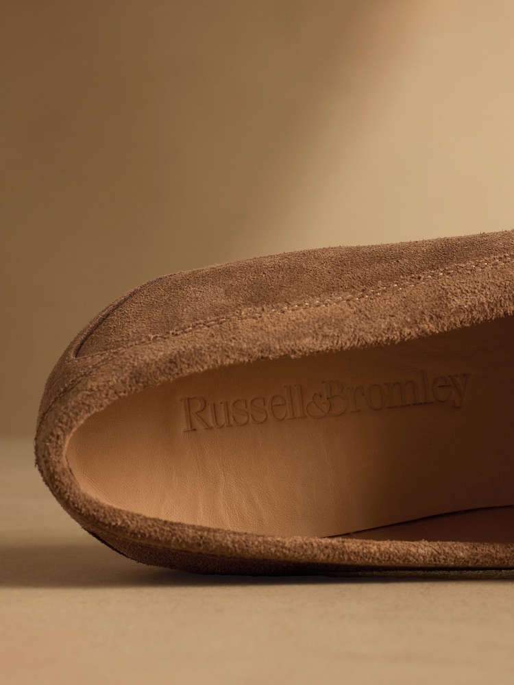 Russell & Bromley Brown Suede Stapeley Loafers - Image 7 of 7