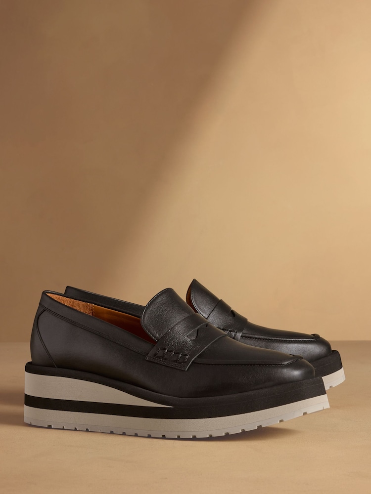 Negru - Russell & Bromley Blakelow Flatform Loafers - Imaginea 1 din 7