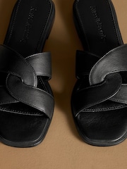 Russell & Bromley Black Newby Interlock Sandals - Image 4 of 7