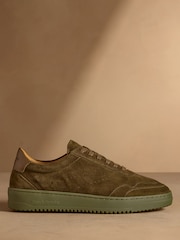 Russell & Bromley Olive Green Suede Radcliffe Shoes - Image 2 of 6