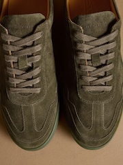 Russell & Bromley Olive Green Suede Radcliffe Shoes - Image 4 of 6