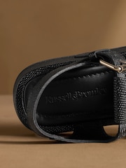 Russell & Bromley Black Embossed Fisherman Sandals - Image 5 of 7