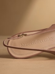 Roz pastel - Russell & Bromley Hillcliffe Slingback Mid Court Shoes - Imaginea 6 din 7