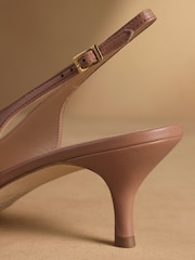 Roz pastel - Russell & Bromley Hillcliffe Slingback Mid Court Shoes - Imaginea 7 din 7