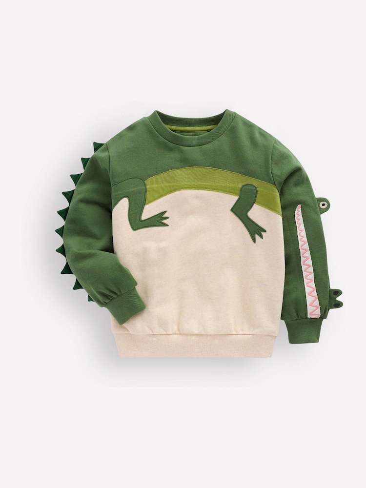 Boden Green 3D Animal Sweatshirt - Image 1 of 3