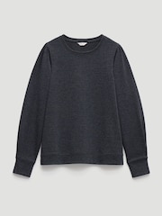 Hush Grey Emily Check Jersey Top - Image 6 of 6
