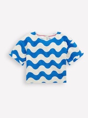 Boden Blue Dropped Shoulder Towelling Top - Image 1 of 3