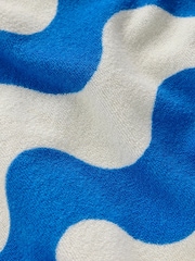 Boden Blue Dropped Shoulder Towelling Top - Image 3 of 3