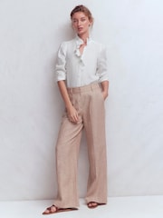 Boden Isabel Ruffle Linen Shirt - תמונה 4 מתוך 6