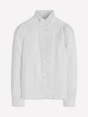 Boden Isabel Ruffle Linen Shirt - תמונה 6 מתוך 6