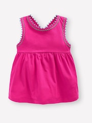 ורוד - Boden Cross-Back Pom Trim Top - תמונה 1 מתוך 3
