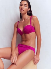 Boden Pink Classic Ruched Bikini Bottoms - Image 1 of 7
