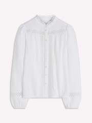 Boden White Broderie Double Cloth Top - Image 7 of 7