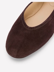 Boden Brown High Cut Ballet Flat Shoes - Image 3 of 6