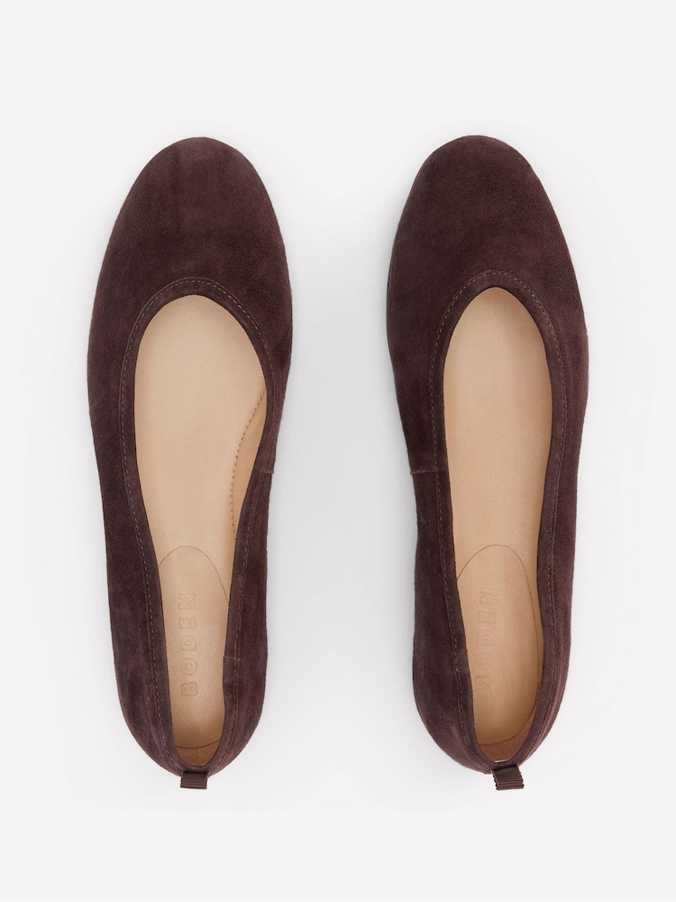 Boden Brown High Cut Ballet Flat Shoes - Image 6 of 6 Boden Brown High Cut Ballet Flat Shoes - Image 6 of 6
