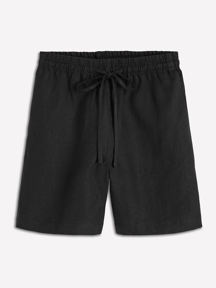 Boden Black Islington Linen Shorts - Image 7 of 7
