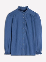 Blau - Boden Emily Pom Detail Ruffle Shirt - Bild 5 von 5