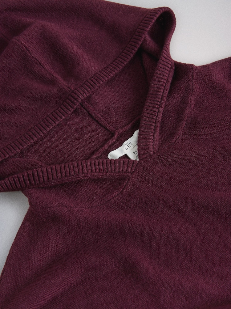 The Set Hoodies And Joggers Set Burgundy Red - Image 5 of 5