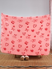 Cherry Bow Fleece Throw - Image 4 of 7