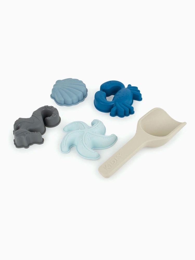 KIDLY by MORI Blue Foldaway Bucket Spade & Sand Mould Beach Toy Set - Image 2 of 4