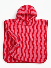 KIDLY by MORI Pink Stripe Reversible Hooded Beach/Pool Towel - Image 4 of 4