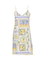 Cyberjammies Green Postcard Print Strappy Short Nightdress - Image 4 of 4