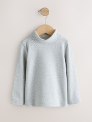 Cream/Pink/Grey Long Sleeve Roll Neck Tops 3 Pack (3mths-7yrs) - Image 2 of 7
