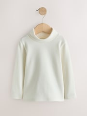 Cream/Pink/Grey Long Sleeve Roll Neck Tops 3 Pack (3mths-7yrs) - Image 3 of 7