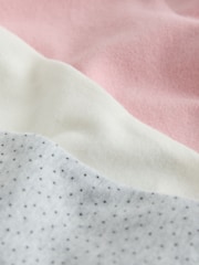 Cream/Pink/Grey Long Sleeve Roll Neck Tops 3 Pack (3mths-7yrs) - Image 6 of 7