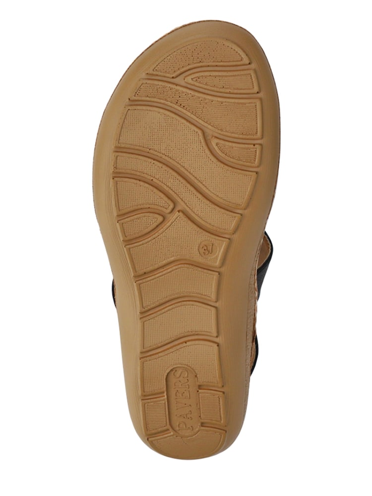 Pavers Black Wide Fit Touch-Fasten Sandals - Image 5 of 5