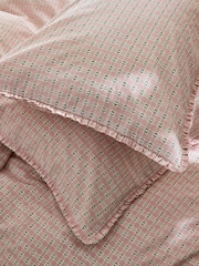 Laura Ashley Set of 2 Plaster Pink Cresswell Gingham Mini Frill Pillowcases - Image 2 of 4