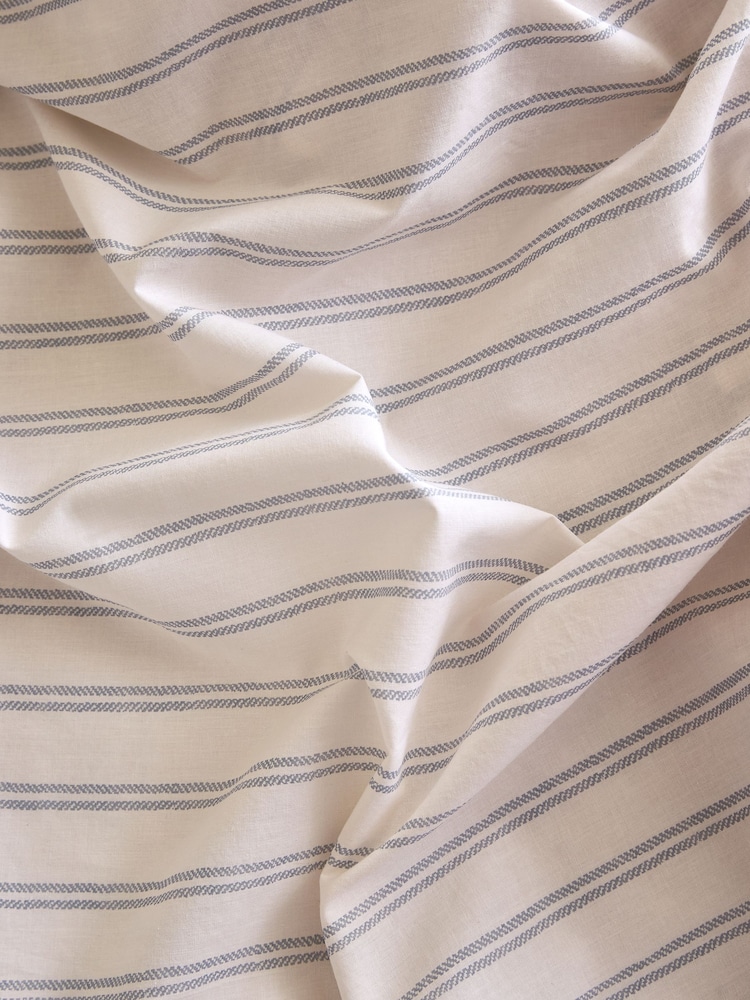 Laura Ashley Chalk Blue Henley Stripe Deep Fitted Sheet - Image 3 of 3