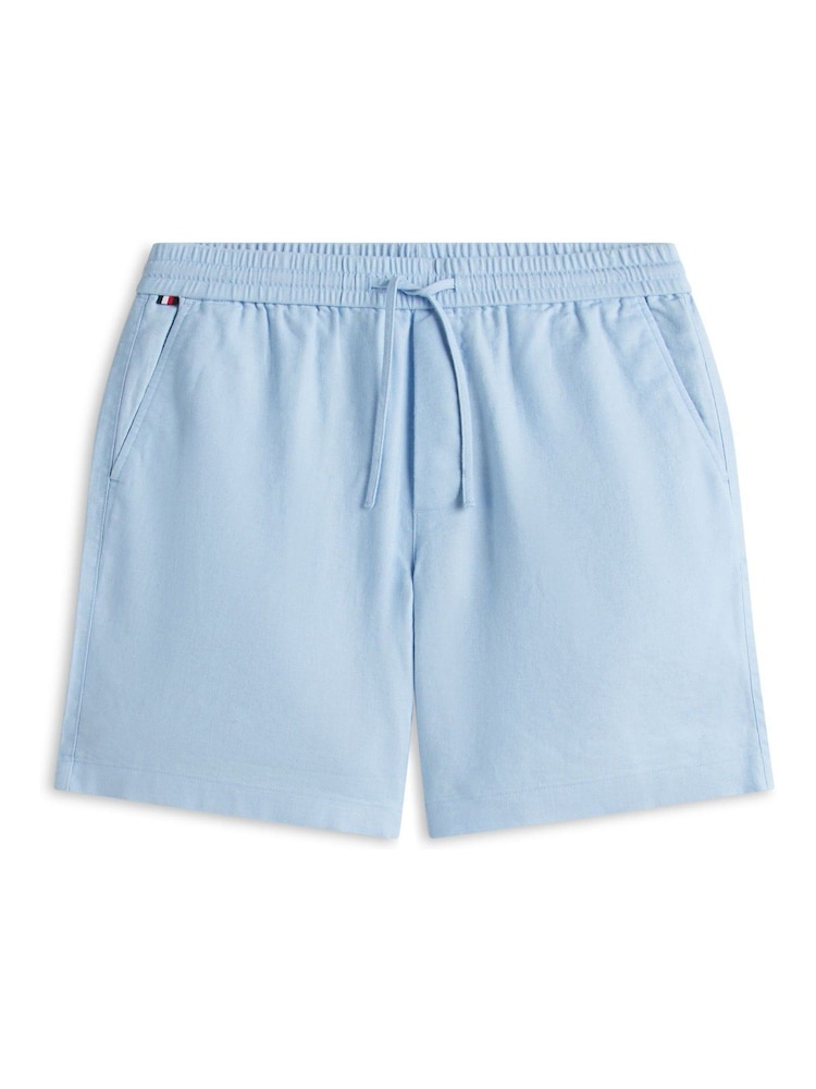 Blau - Tommy Hilfiger Dover Linen Blend 8" Inseam Chino Shorts - Bild 5 von 5